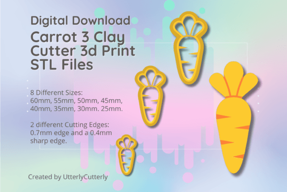 Carrot 3 Clay Cutter - STL Digital File: A Versatile Tool for Creative Projects