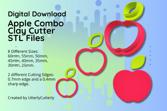 Clay Cutter STL File Apple Combo - Teach: A Versatile Tool for Creative Projects