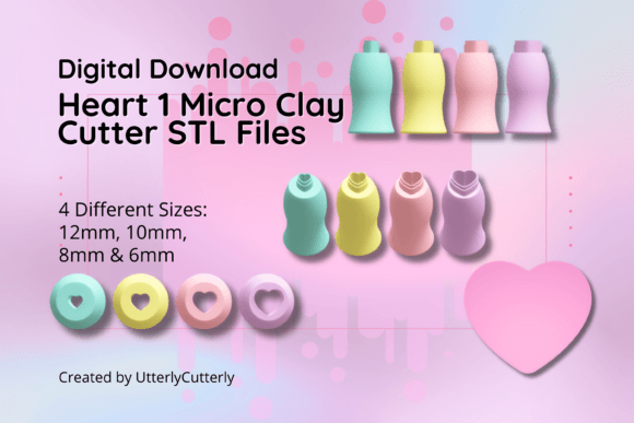 Clay Cutter STL File Heart 1 Micro Cutte: A Versatile Tool for Crafting and Baking