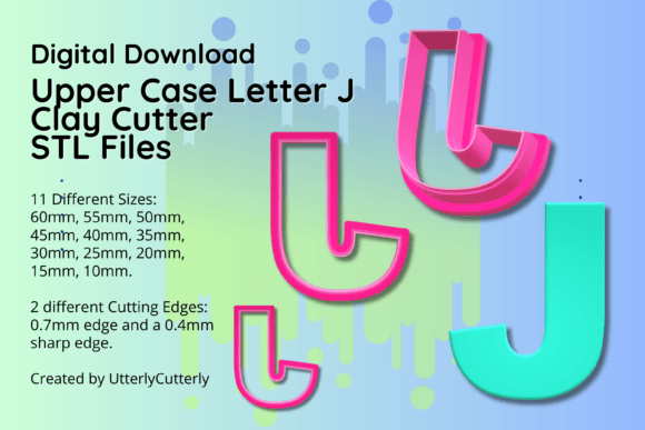 Clay Cutter STL File Upper Case Letter J: A Versatile Tool for Creative Projects
