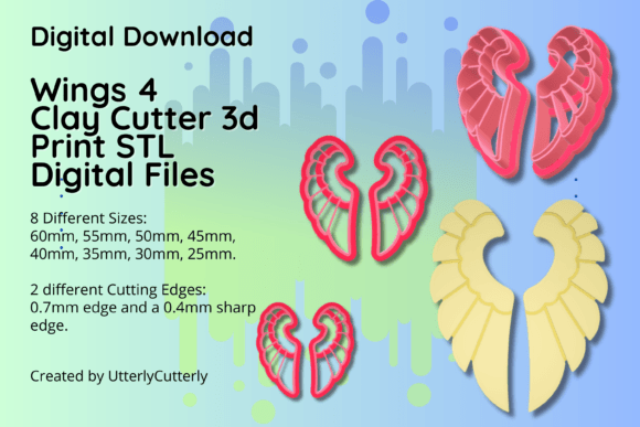 Clay Cutter STL File Wings 4 - Angel Bird: A Versatile Tool for Craft Enthusiasts