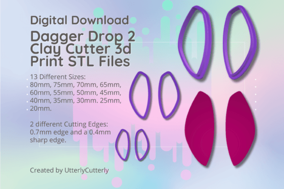 Dagger Drop 2 Clay Cutter - STL Digital: Versatile Tools for Your Creative Projects
