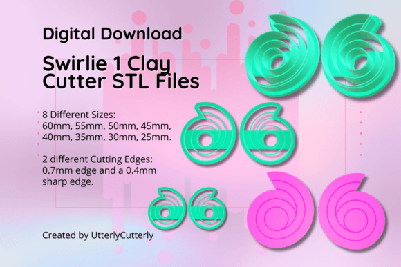 Discover the Versatile Elegance of Clay Cutter STL File Swirlie 1- Abstract