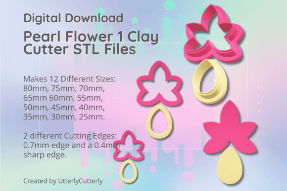 Discover the Versatility of Pearl Flower 1 Clay Cutter - Earring STL