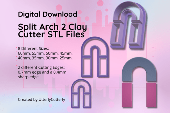 Discover the Versatility of the Split Arch Abstract Clay Cutter STL Files