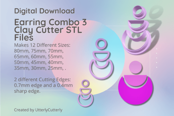Earring Combo 3 Clay Cutter - Boho STL