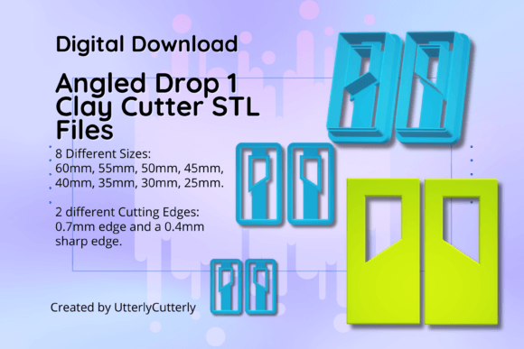 Explore Angled Drop Clay Cutters in STL Format