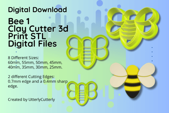 Explore Creative Possibilities with the Clay Cutter STL File Bee - Garden Earring
