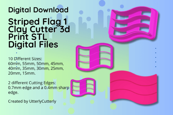 Explore Creativity with Striped Flag Clay Cutters