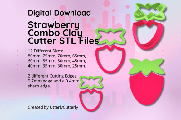 Explore the Versatile Strawberry Combo- E and A Bundle: Perfect for 3D Printing and Creative Projects