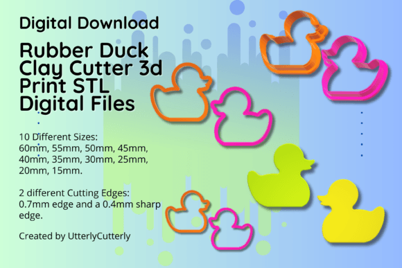 Explore the Versatility of Clay Cutter STL File Rubber Duck- Bath