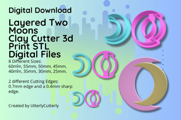Explore the Versatility of Clay Cutter STL Layered Two Moon 3D Printer