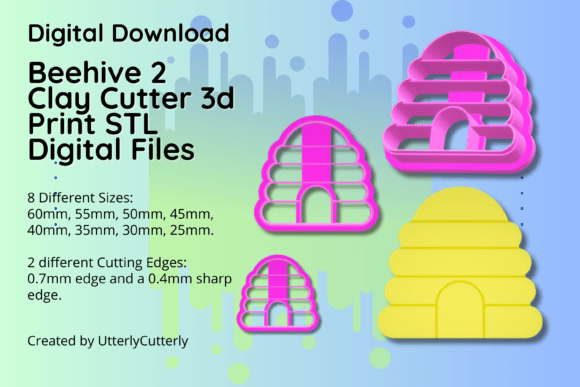 Explore the Versatility of the Clay Cutter STL File Beehive 2 - Honey