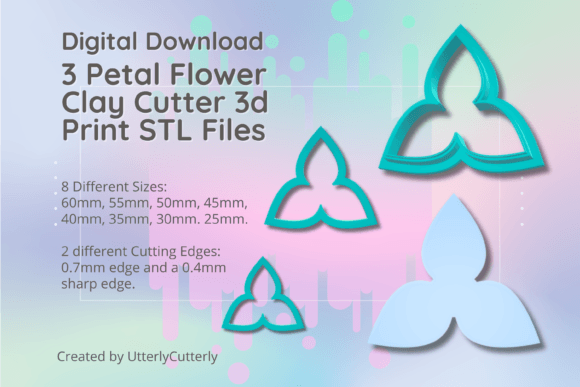 Exploring the Versatility of 3 Petal Flower Clay Cutters in STL Format