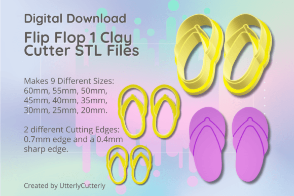 Flipflop 1 Clay Cutter - Earring STL: A Versatile Tool for Creative Projects