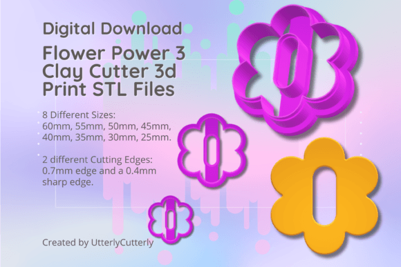 Flower Power 3: The Ultimate Clay Cutter STL File for Creative Projects