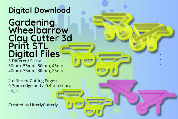Gardening Wheelbarrow Clay Cutters STL File