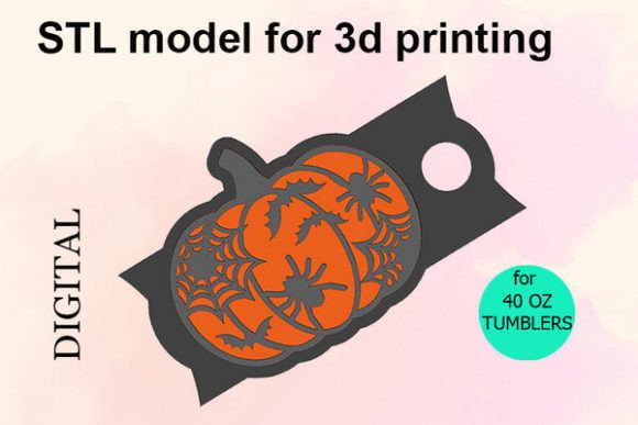 Halloween Pumpkin 40 OZ Tumbler STL File: A Spooky and Charming Addition to Your Celebrations