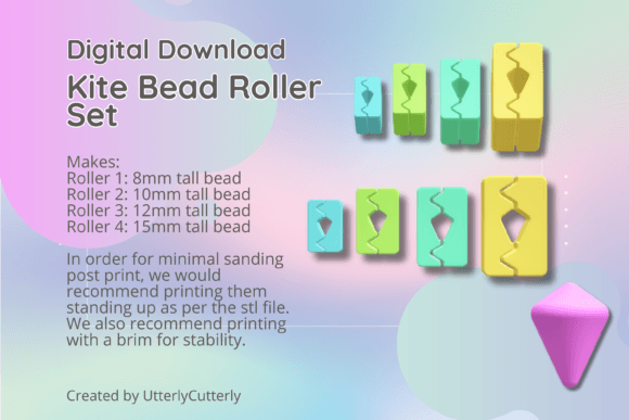 Kite Diamond Polymer Clay Bead Roller STL: A Versatile Tool for Crafters and Jewelry Makers
