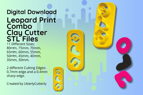Leopard Print Clay Cutters in STL File