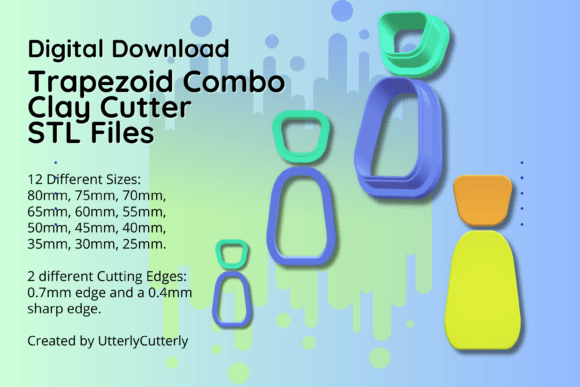 Mastering the Art of Earring and Cookie Crafting with Clay Cutter STL File Trapezoid Combo
