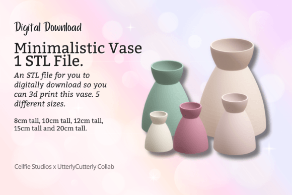 Minimalistic 1 Vase STL File for 3D Printing