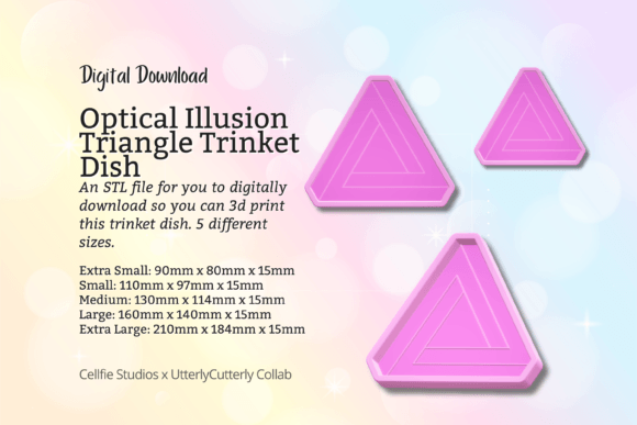 Optical Illusion Triangle Trinket Dish: A Minimalistic and Versatile Addition to Your Space