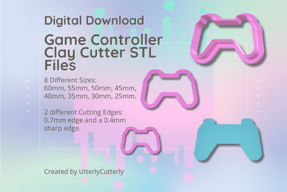 Retro Game Controller Clay Cutters for Design