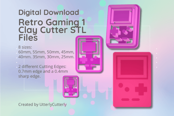 Retro Gaming Clay Cutter - Embossed STL: A Versatile Tool for Creative Projects