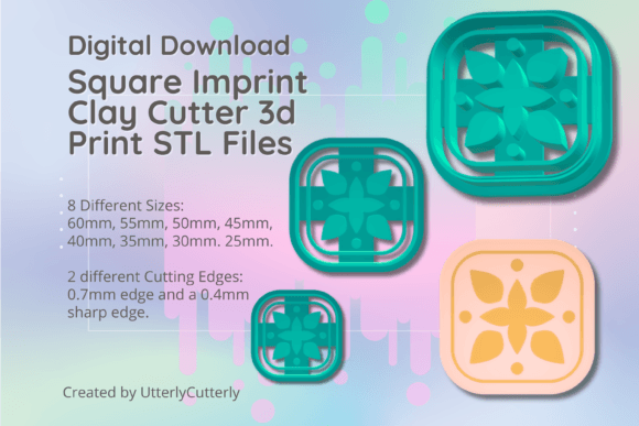 Square Imprint Clay Cutter - STL Digital: A Versatile Tool for Creative Projects