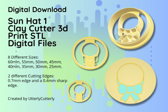 Summer Sunhat Clay Cutters in STL Format