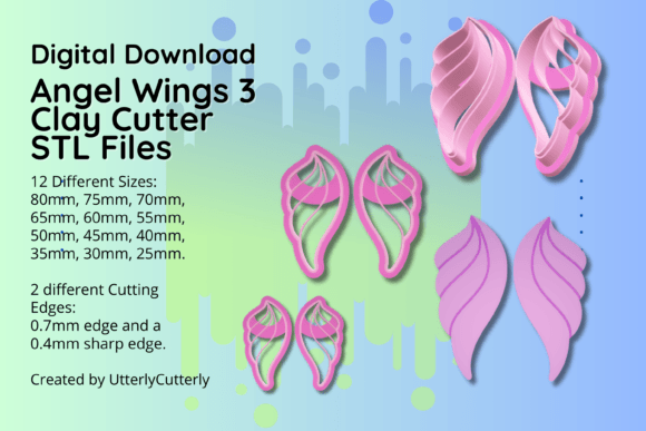 Unleash Your Creativity with the Clay Cutter STL File Angel Wings 3- Mode