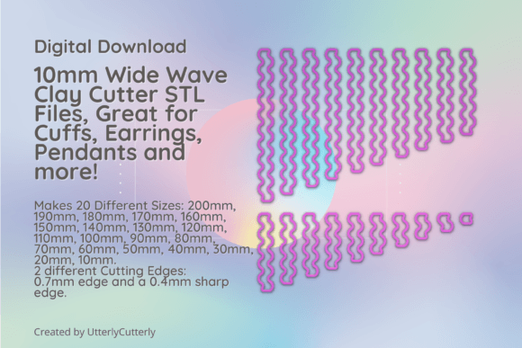 Unlock Your Creativity with the 10mm Wide Wave Clay Cutter - Geometric