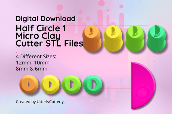 Unlock Your Creativity with the Clay Cutter STL File Half Circle 1 Micro