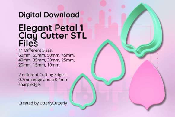 Unlocking Creativity with the Elegant Petal 1- Ea Clay Cutter STL File