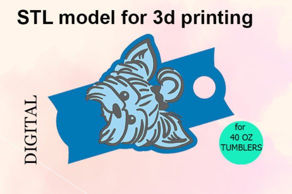 Yorkie 40 OZ Tumbler STL File for 3D Printing